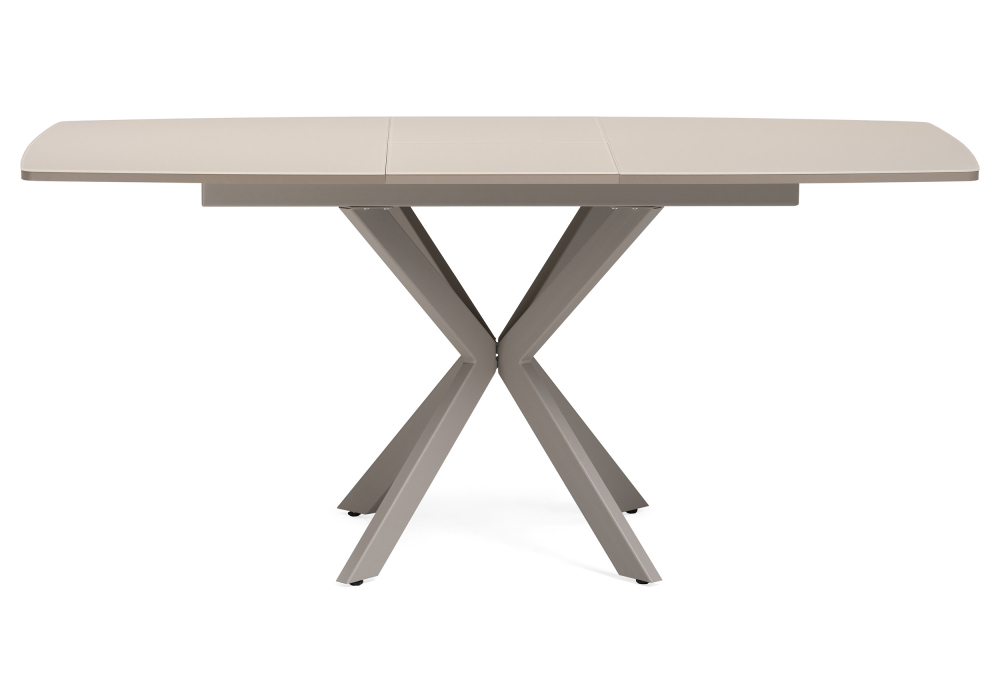 Стол стеклянный Woodville Палу 130(170)х80х76 латте, капучино