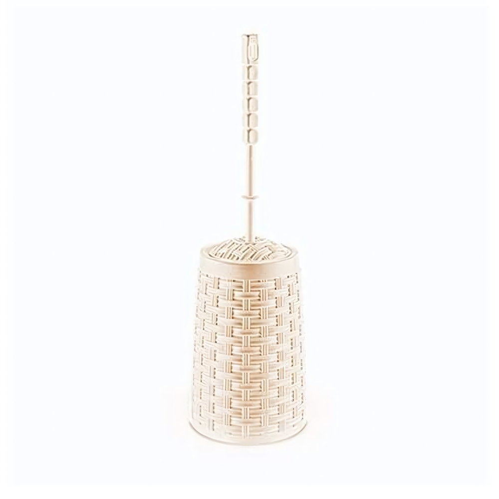 Длинный Ёршик для туалета РАТТАН крем