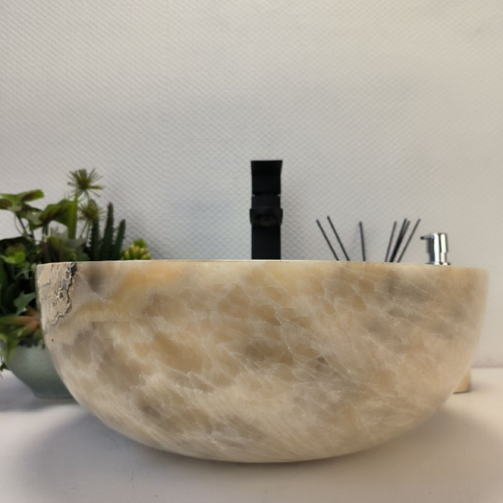Раковина из оникса Bowl Grey TinLip BO-63051 40*40*15 44