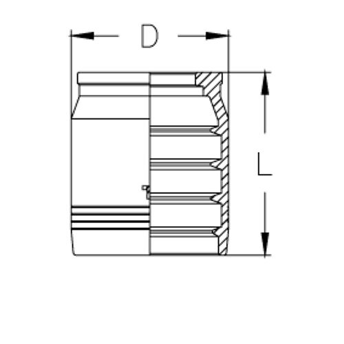 Муфта DN 25 1SN/2SN/2SC CS (без зачистки)