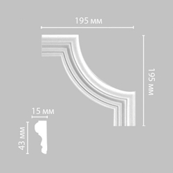 Угол Decomaster 97154-2 195х195х17мм