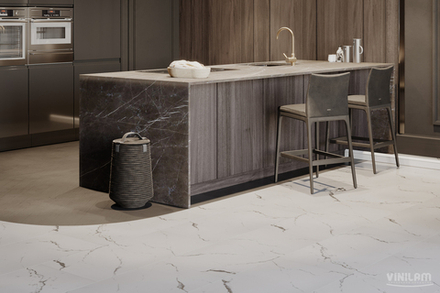 Виниловый ламинат Vinilam Ceramo 83444 Итальянский Мрамор Glue