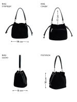 Сумка через плечо маленькая натуральная замша