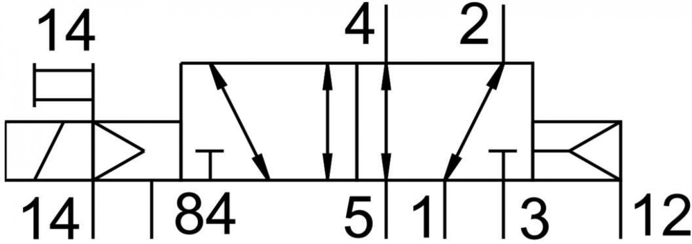 MVH-5-1/4-L-S-B Распределитель с электроуправлением