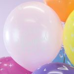 Воздушный Шар (12''/30 см) С Днем Рождения! (воздушные сердца), Ассорти, пастель, 5 ст, 25 шт.