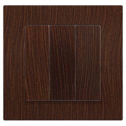 Выключатель Intro Accent 6-106-10 тройной, 10А-250В, IP20, СУ, AL/CU, венге