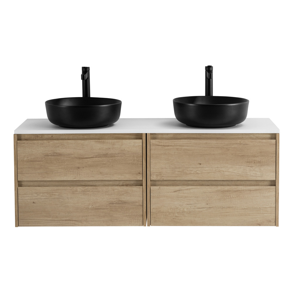 Мебель для ванной комнаты со столешницей BelBagno KRAFT-1400 Rovere Nebrasca Nature