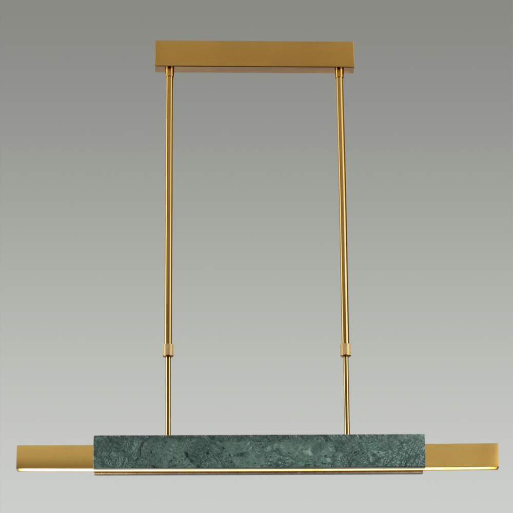 4360/25L MIDCENT ODL24 000 изумрудный мрамор/антич.бронза/металл/акрил Подвесной светильник IP20 LED 25W 3000K 220V MARMI