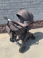 Коляска-трансформер 2в1 V9 Коричневый текстиль