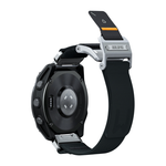 Нейлоновый браслет Aulumu C11 QuickFit 26 мм для часов Garmin Браслет в футуристическом стиле с вельветоподобной отделкой, текстильной застёжкой и магнитной пряжкой из нержавеющей стали марки AISI 316. На запястье обхватом 175–215 мм