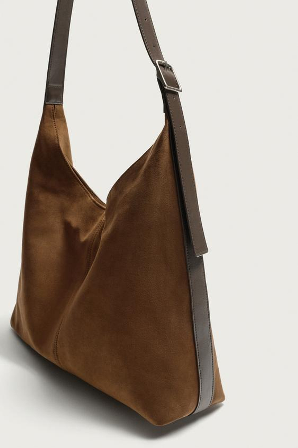 ZARA ОДНОТОННАЯ СУМКА-ШОПЕР, ТАБАЧНО-КОРИЧНЕВЫЙ