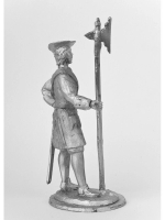 Оловянный солдатик Преображенец с алебардой. 1700 г.