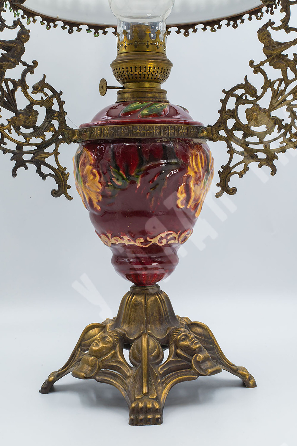 [В рабочем состоянии] Керосиновая лампа фирмы Kosmos-Brenner. Франция. Первая половина ХХ в.