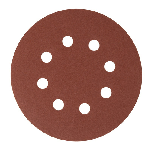 738127 Круг абразивный P 280, на ворсовой подложке под "липучку" 125 мм, перфорированный, 5 шт. Сибртех