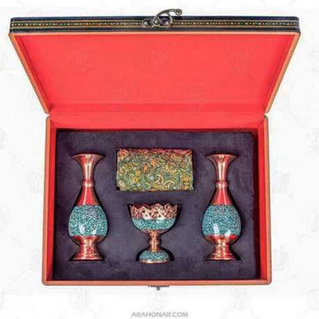 Подарочный набор иранских сувениров 4 предмета фирузе куби и терме 118-1 823 Иран