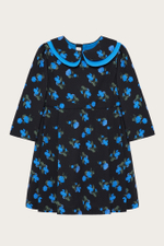 Платье "Паула" черное с гортензиями