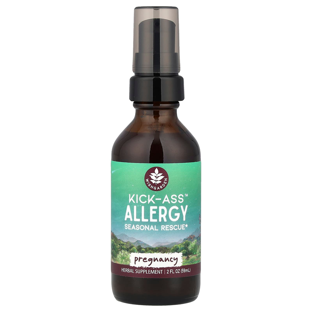 WishGarden Herbs, Kick-Ass ™ Allergy, для беременных, 59 мл (2 жидк. Унции)
