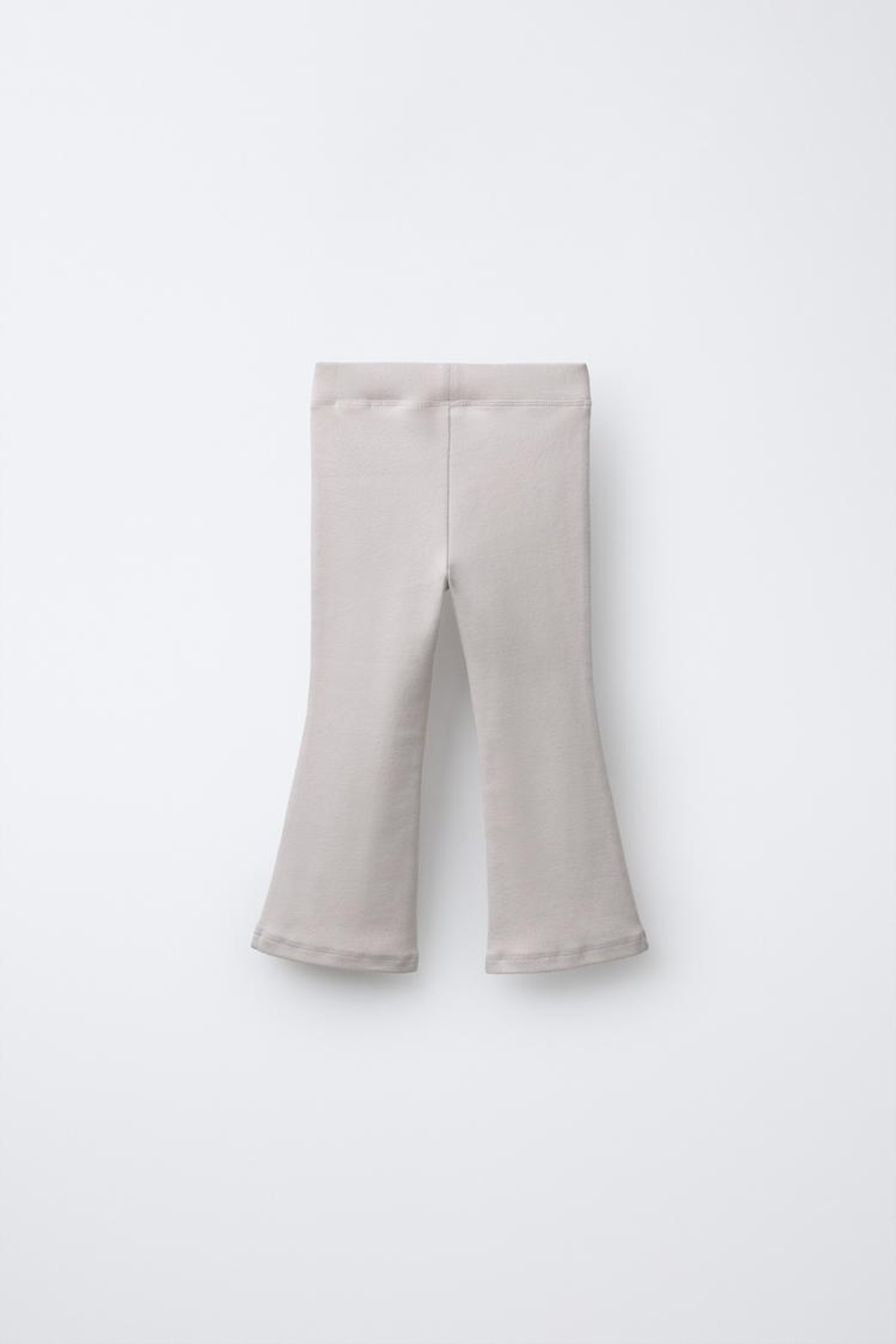 ZARA БРЮКИ-КЛЕШ ИЗ МЯГКОЙ ТКАНИ С РЕЛЬЕФНОЙ НАДПИСЬЮ, СВЕТЛО-БЕЖЕВЫЙ