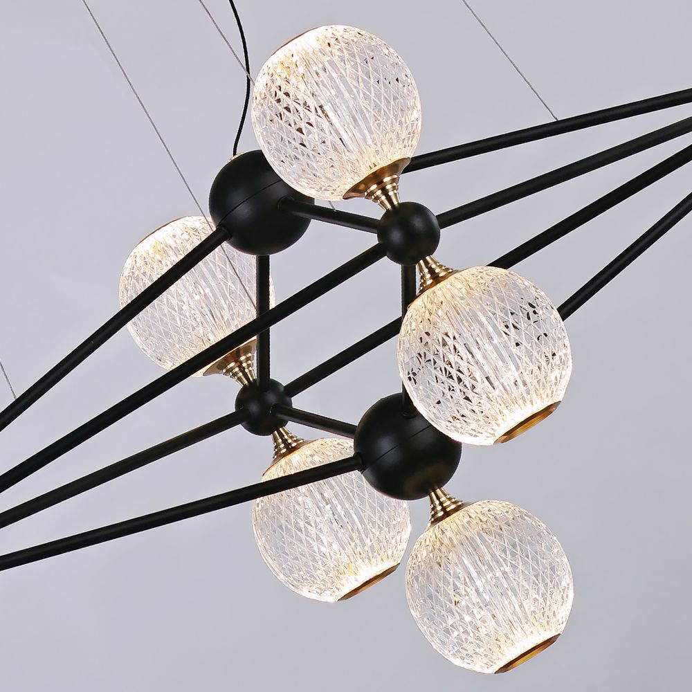 Подвесной светильник MD20022005-9B black/chrome