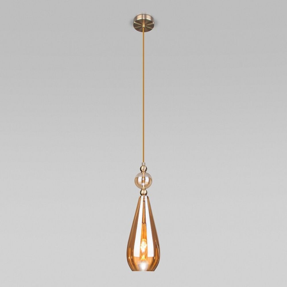 Подвесной светильник Eurosvet Ilario 50202/1 янтарный