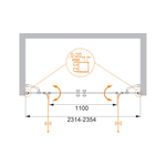Душевая дверь Cezares ELENA-W-B-22-240-C-Cr