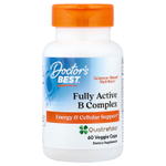 Doctor's Best, активный комплекс витаминов группы B, 60 растительных капсул
