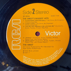 Винтажная виниловая пластинка LP The Sweet Biggest Hits (UK 1972)
