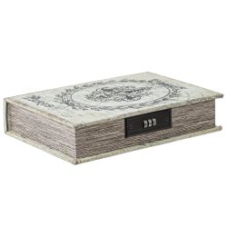 GAEM Шкатулка-книга с кодовым замком, L19 W6 H25 см