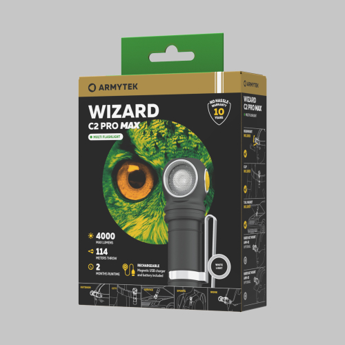Фонарь Armytek Wizard C2 Pro Max Magnet USB (F06701C)