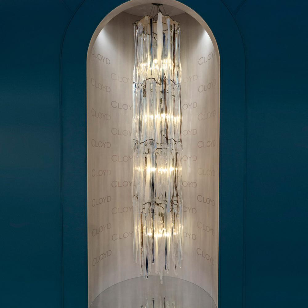 Люстра Cloyd SULAWESI C24 / выс. 260 см - серебро темн. (арт.11255)