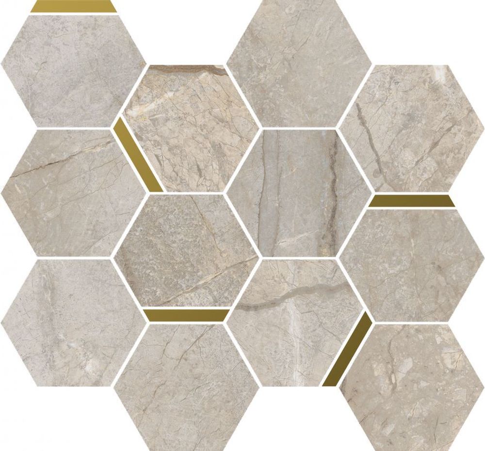 Мозаика Stellaris Elegant Silver Mosaico Chic 36.8x26.9