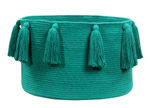 Корзина Lorena Canals Tassels Emerald (30 x Ø45 см)