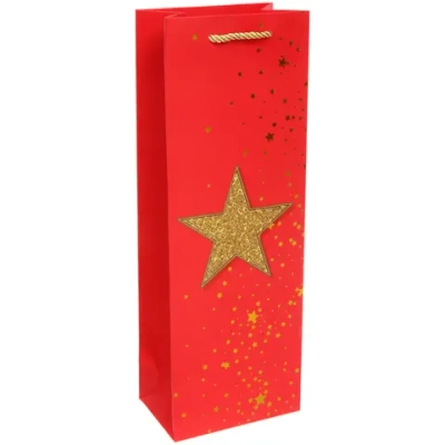 Пакет под бутылку «Звезда» 36*12,5*8,5 см
