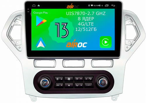 Магнитола для Ford Mondeo 4 2007-2010 - Airoc 2K AU-1708A на Android 13, Быстрейшая, SIM-слот