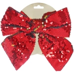 Бант на ёлку «Сияние» 20*22 см, Красный