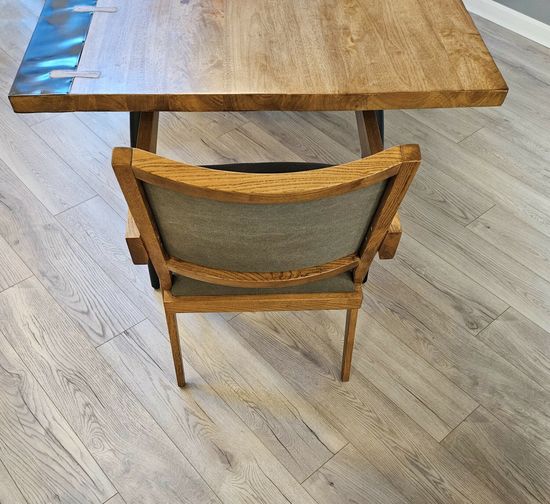 Кресло деревянное Aristide Canvas Armchair