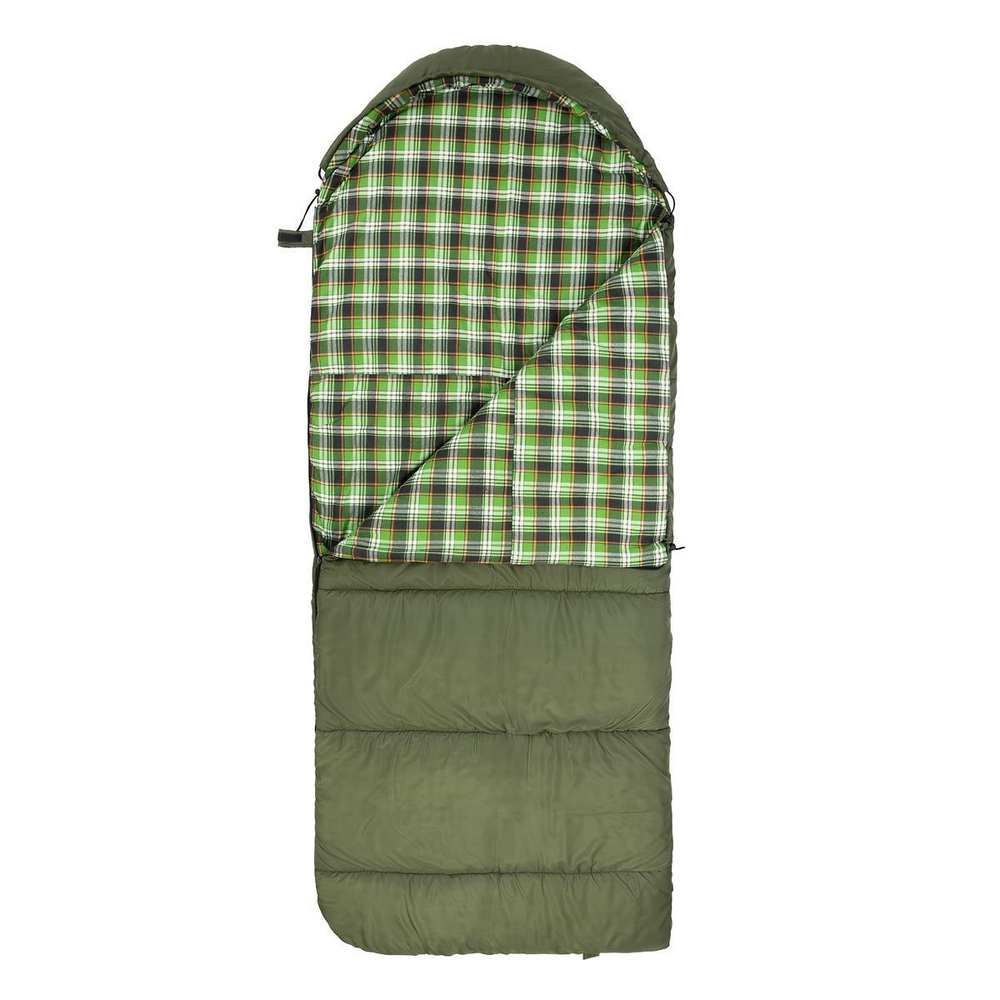 Спальный мешок Beluha wide 220х90 (400 гр/м.кв) хаки (термофайбер/шерсть) (HS-BELW-400) Helios