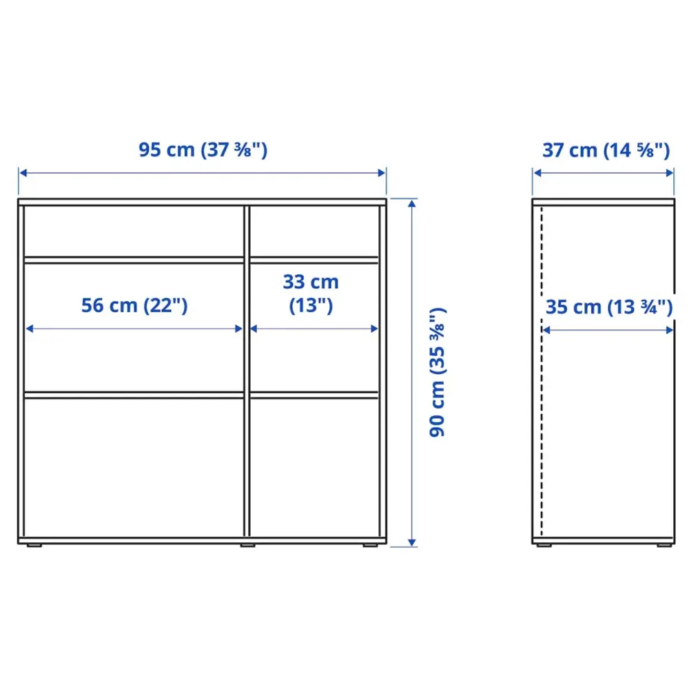 Стеллаж - IKEA VIHALS, 95х37х90 см, белый, ВИХАЛС ИКЕА