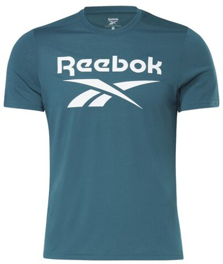 Теннисная футболка Reebok Workout Supremium SS Graphic - midnight pine