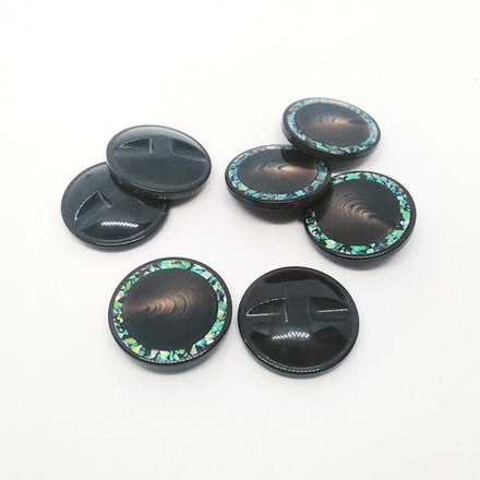 Т127 декор.пришв.элемент, 22 мм, цв.корич с бел.ободком