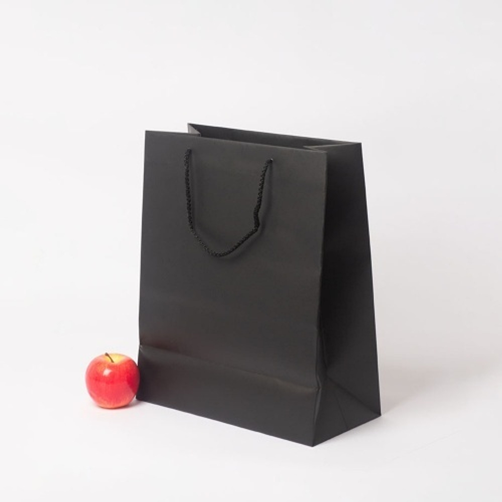 Пакет 33x40x16, черный, меловка