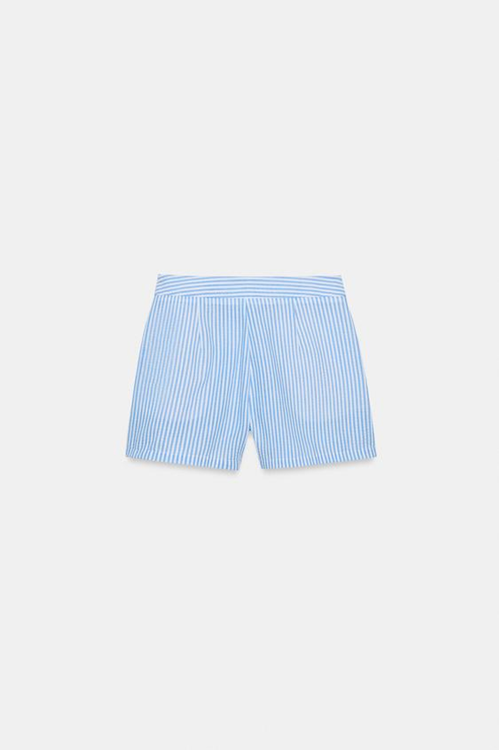 ZARA ШОРТЫ В ПОЛОСКУ, СИНИЙ/БЕЛЫЙ