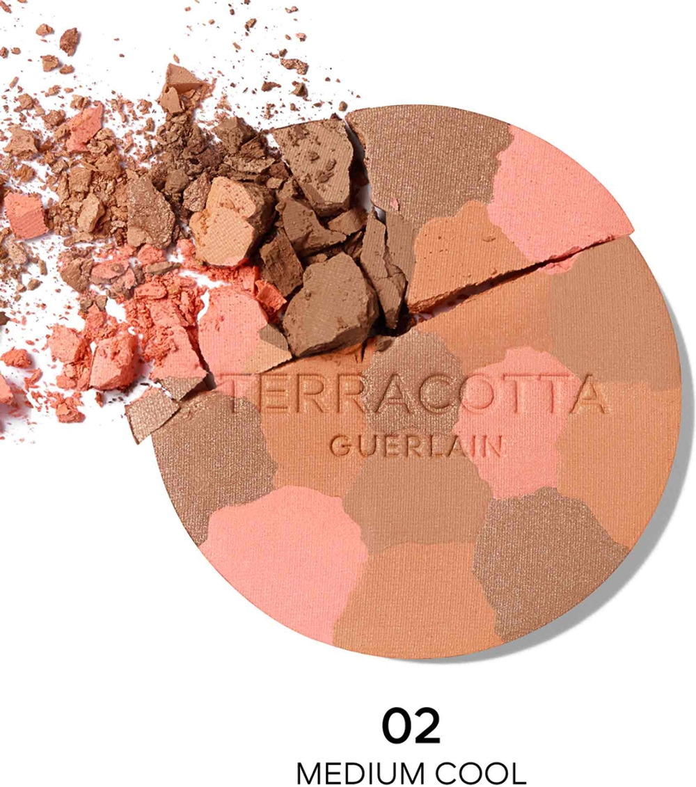 GUERLAIN Terracotta Light - Розово-светящий бронзирующий порошок, который можно наполнить оттенок 02 Medium Cool, 10 g