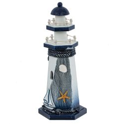 GAEM Фигурка декоративная "Маяк" (подсветка 3xLR44) , L11,5 W10 H26,5 см . 4в.