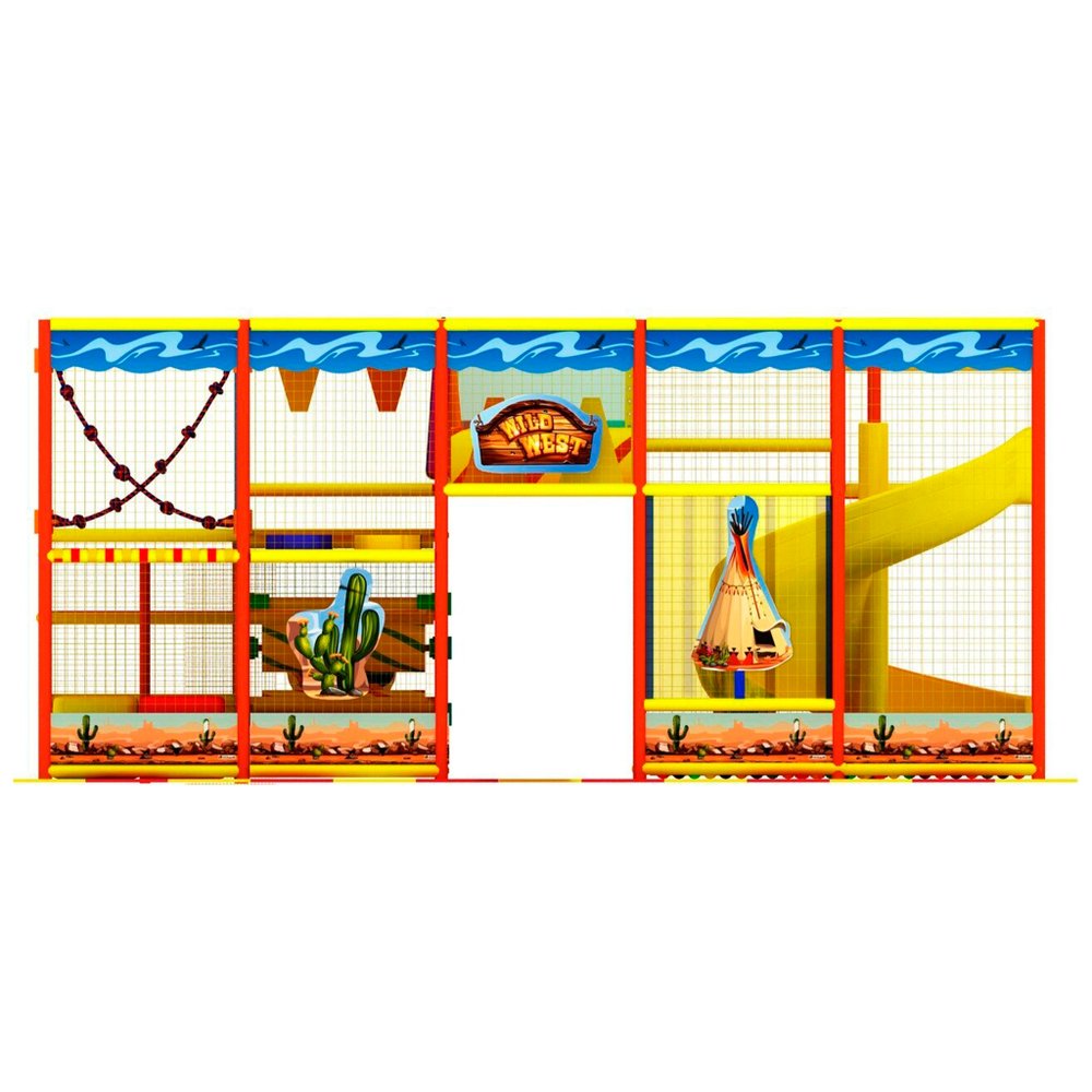 Детский игровой лабиринт «Вестерн» 28,8 м² (6*4,8*2,8 м)