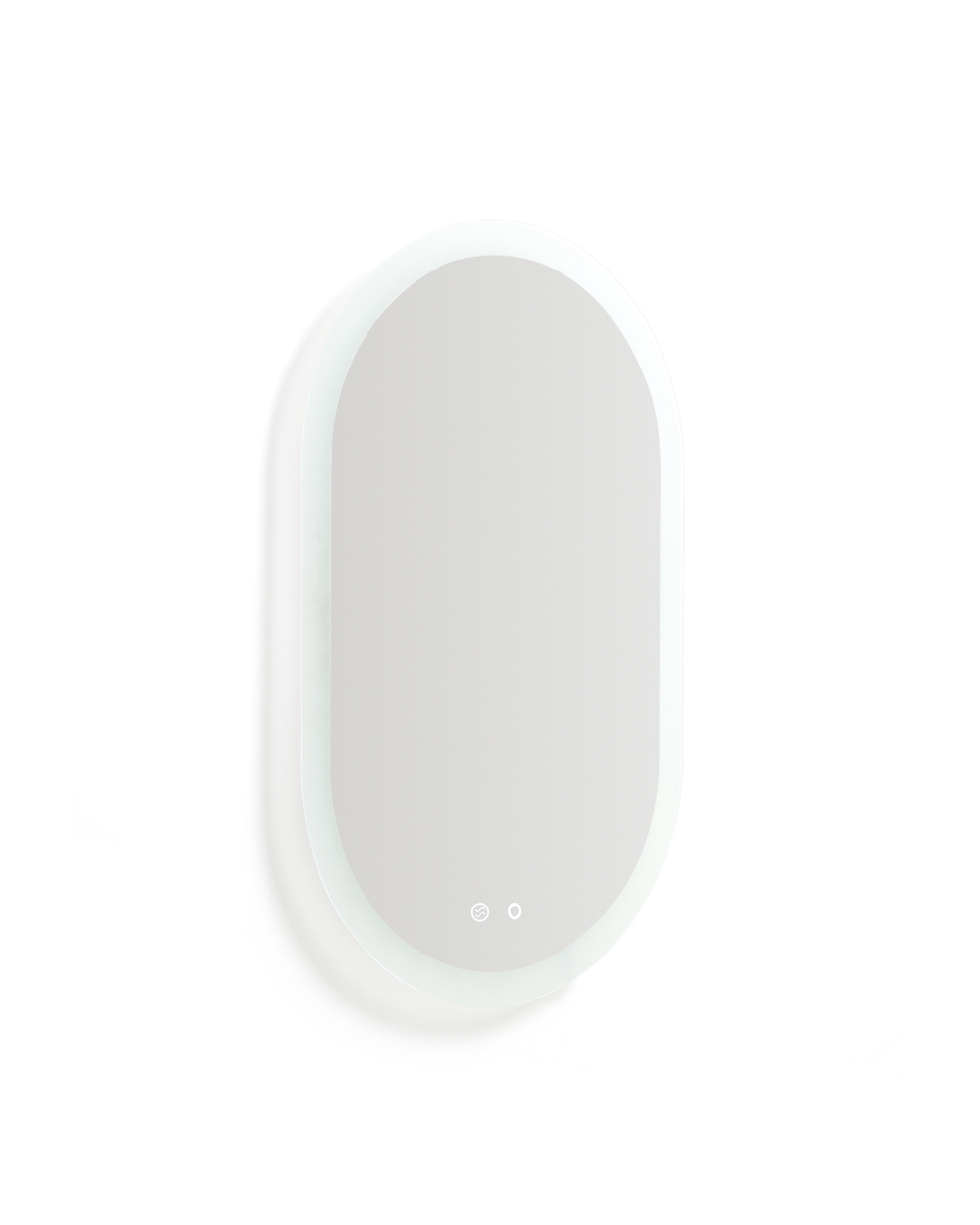 Овальное зеркало для ванной Mervi со LED подсветкой и защитой от запотевания 80 x 50 см