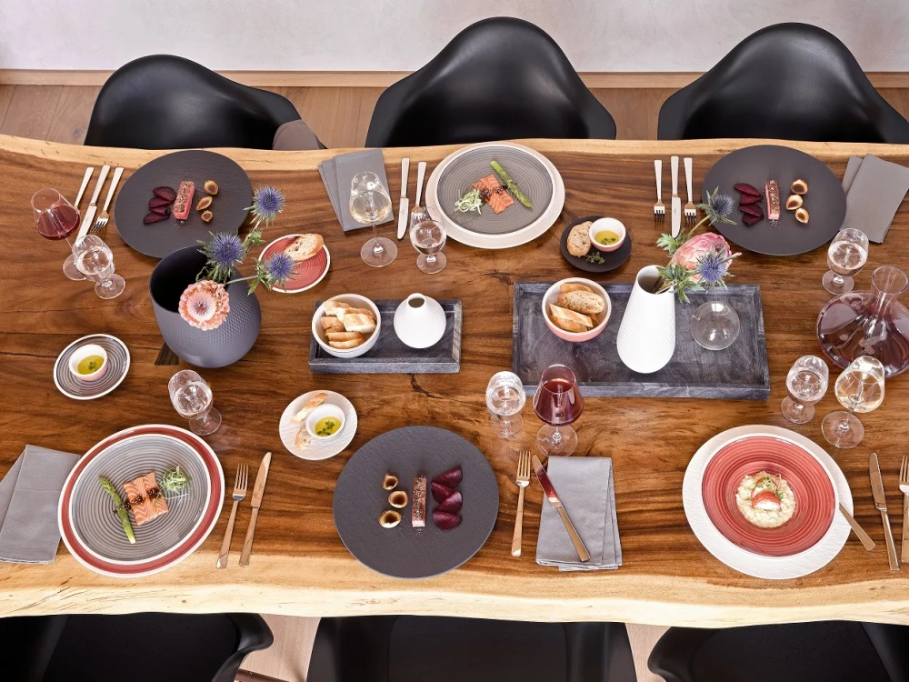 Villeroy & Boch Производство комплекта тарелок Rock для 2 человек. 10-4239-2630 + 10-4239-2536 + 10-4239-2640
