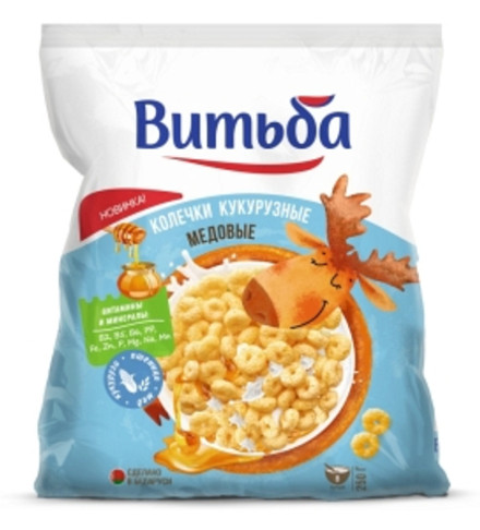 Колечки кукурузные медовые 250г. Витьба