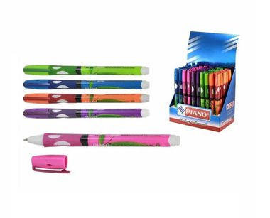 Ручка-левшаPiano, масляная, 0, 7мм, 5вида микс, синяя