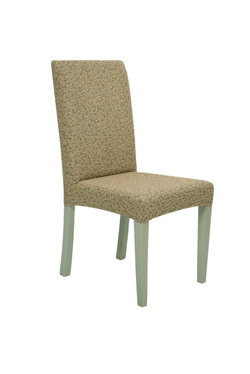 Чехол на стул без оборки Жаккард, цвет Какао, Набор 2 шт.